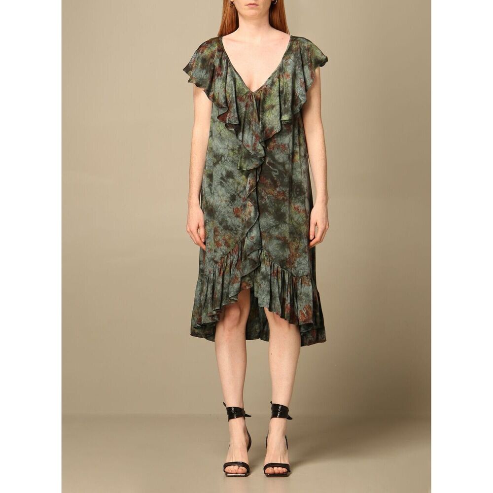 Mes Demoiselles Paris Godavari Mini Dress Tie & Dye Printed Ruffle S-36 232596